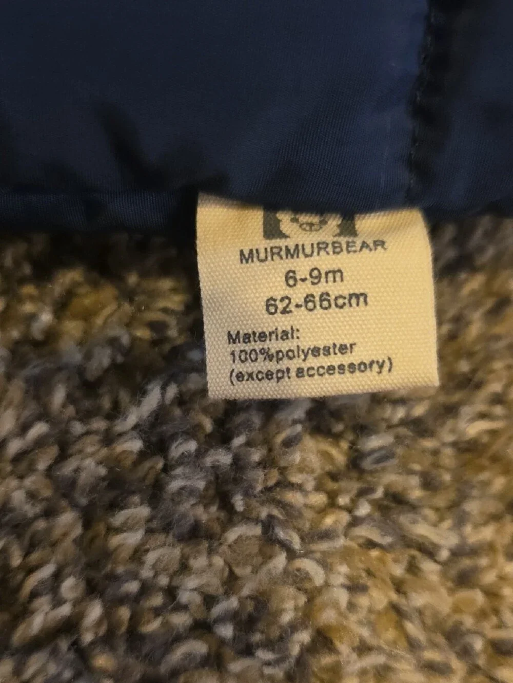 Murmurbear Baby Blue Hooded Puffer Snowsuit